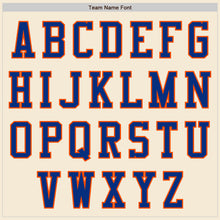 Load image into Gallery viewer, Custom Cream Royal-Orange Authentic Baseball Jersey
