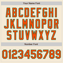 Load image into Gallery viewer, Custom Cream Orange-Kelly Green Authentic Baseball Jersey
