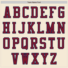 Load image into Gallery viewer, Custom Cream Crimson-Navy Authentic Baseball Jersey
