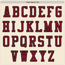 Load image into Gallery viewer, Custom Cream Crimson-Black Authentic Baseball Jersey
