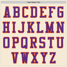 Load image into Gallery viewer, Custom Cream Orange-Purple Authentic Baseball Jersey
