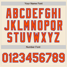 Load image into Gallery viewer, Custom Cream Orange-Purple Authentic Baseball Jersey
