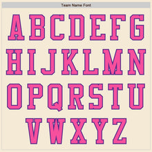 Load image into Gallery viewer, Custom Cream Pink-Purple Authentic Baseball Jersey
