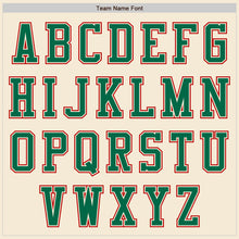 Load image into Gallery viewer, Custom Cream Red-Kelly Green Authentic Baseball Jersey
