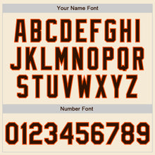 Load image into Gallery viewer, Custom Cream Brown-Orange Authentic Baseball Jersey
