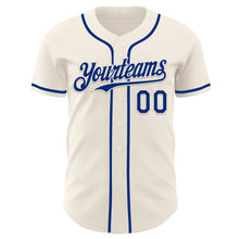 Load image into Gallery viewer, Custom Cream Royal Authentic Baseball Jersey

