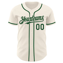 Load image into Gallery viewer, Custom Cream Green Authentic Baseball Jersey

