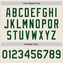 Load image into Gallery viewer, Custom Cream Gray Pinstripe Green Authentic Baseball Jersey
