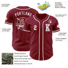 Load image into Gallery viewer, Custom Crimson White Authentic Baseball Jersey

