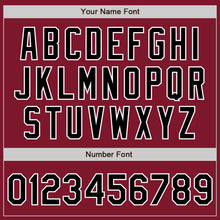 Load image into Gallery viewer, Custom Crimson Black-White Authentic Baseball Jersey
