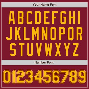 Custom Crimson Gold Authentic Baseball Jersey