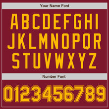 Load image into Gallery viewer, Custom Crimson Gold Authentic Baseball Jersey
