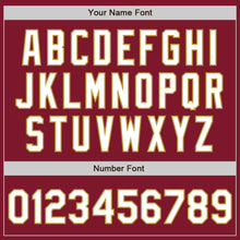 Load image into Gallery viewer, Custom Crimson White-Old Gold Authentic Baseball Jersey

