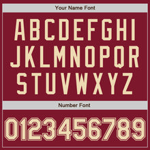 Load image into Gallery viewer, Custom Crimson Cream Authentic Baseball Jersey
