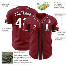 Load image into Gallery viewer, Custom Crimson White-Black Authentic Baseball Jersey
