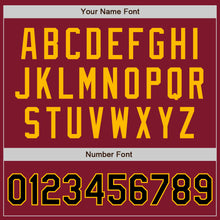 Load image into Gallery viewer, Custom Crimson Black-Gold Authentic Baseball Jersey
