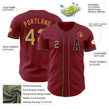 Load image into Gallery viewer, Custom Crimson Old Gold-Navy Authentic Baseball Jersey
