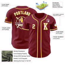 Load image into Gallery viewer, Custom Crimson White-Gold Authentic Baseball Jersey
