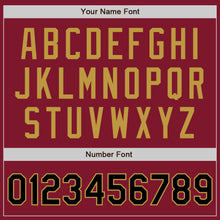 Load image into Gallery viewer, Custom Crimson Black-Old Gold Authentic Baseball Jersey
