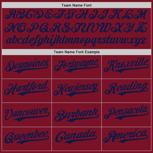 Custom Crimson Navy Authentic Baseball Jersey