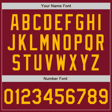 Load image into Gallery viewer, Custom Crimson Gold Authentic Baseball Jersey
