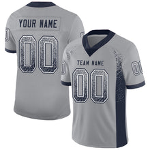 Load image into Gallery viewer, Custom Light Gray Navy-White Drift Fashion Football Jersey
