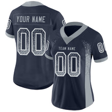Load image into Gallery viewer, Custom Navy Light Gray-White Drift Fashion Football Jersey
