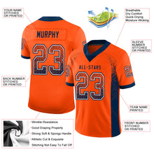 Load image into Gallery viewer, Custom Orange Navy-White Drift Fashion Football Jersey
