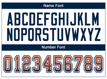 Load image into Gallery viewer, Custom Orange Navy-White Drift Fashion Football Jersey
