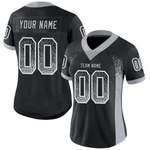 Load image into Gallery viewer, Custom Black Gray-White Drift Fashion Football Jersey
