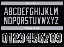 Load image into Gallery viewer, Custom Black Gray-White Drift Fashion Football Jersey
