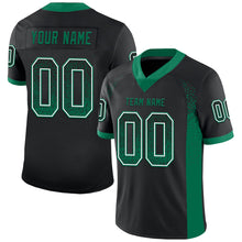 Load image into Gallery viewer, Custom Black Kelly Green-White Drift Fashion Football Jersey
