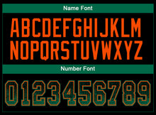 Load image into Gallery viewer, Custom Black Kelly Green-Orange Drift Fashion Football Jersey
