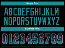 Load image into Gallery viewer, Custom Black Teal-Pink Drift Fashion Football Jersey
