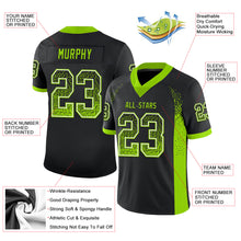 Load image into Gallery viewer, Custom Black Neon Green-White Drift Fashion Football Jersey
