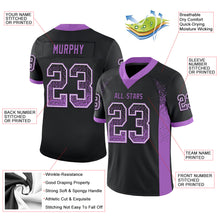 Load image into Gallery viewer, Custom Black Medium Purple-White Drift Fashion Football Jersey
