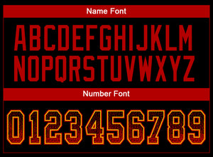 Custom Black Red-Gold Drift Fashion Football Jersey