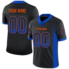 Load image into Gallery viewer, Custom Black Thunder Blue-Orange Drift Fashion Football Jersey
