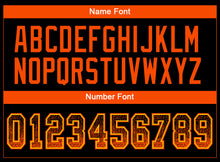 Load image into Gallery viewer, Custom Black Orange-Yellow Drift Fashion Football Jersey
