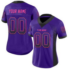 Load image into Gallery viewer, Custom Purple Black-Pink Drift Fashion Football Jersey
