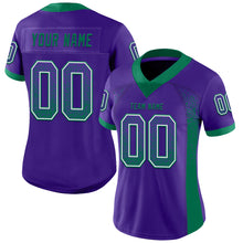 Load image into Gallery viewer, Custom Purple Kelly Green-White Drift Fashion Football Jersey
