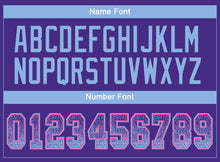 Load image into Gallery viewer, Custom Purple Light Blue-Pink Drift Fashion Football Jersey
