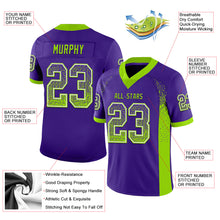 Load image into Gallery viewer, Custom Purple Neon Green-White Drift Fashion Football Jersey
