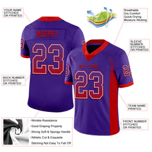 Load image into Gallery viewer, Custom Purple Red-White Drift Fashion Football Jersey
