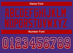 Custom Purple Red-White Drift Fashion Football Jersey