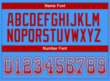 Load image into Gallery viewer, Custom Powder Blue Red-White Drift Fashion Football Jersey
