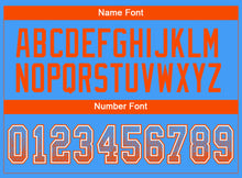 Load image into Gallery viewer, Custom Powder Blue Orange-White Drift Fashion Football Jersey
