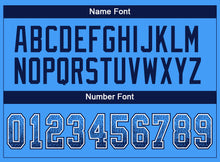Load image into Gallery viewer, Custom Powder Blue Navy-White Drift Fashion Football Jersey
