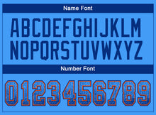 Load image into Gallery viewer, Custom Powder Blue Royal-Orange Drift Fashion Football Jersey
