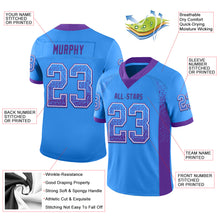 Load image into Gallery viewer, Custom Powder Blue Purple-White Drift Fashion Football Jersey
